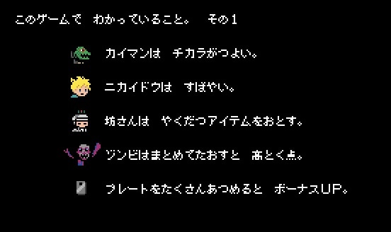 「ドロヘドロ 8bitゲーム　～リビングデッドデイ・サバイバー～」のマニュアル。