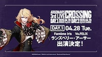 Argonavisの3rdライブ「CROSSING」1日目の告知ビジュアル。