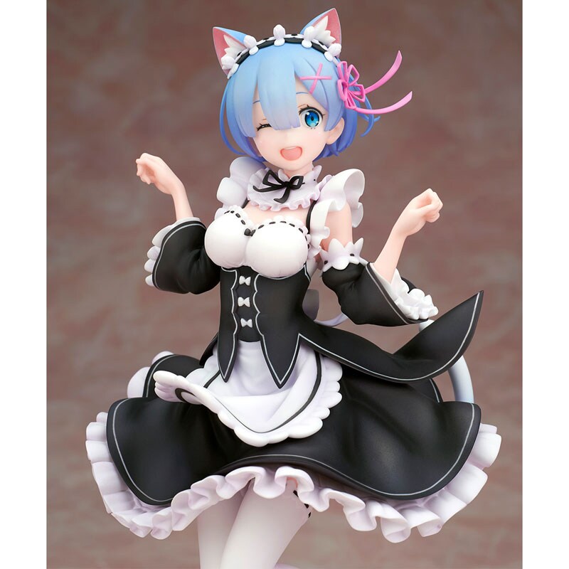 リゼロ」猫耳メイドなレムのフィギュア、猫パーツは着脱可能
