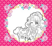 「『ヒーリングっど▼プリキュア』ぬりえ」より、「でるとる」対応ぬりえ（共通）。
