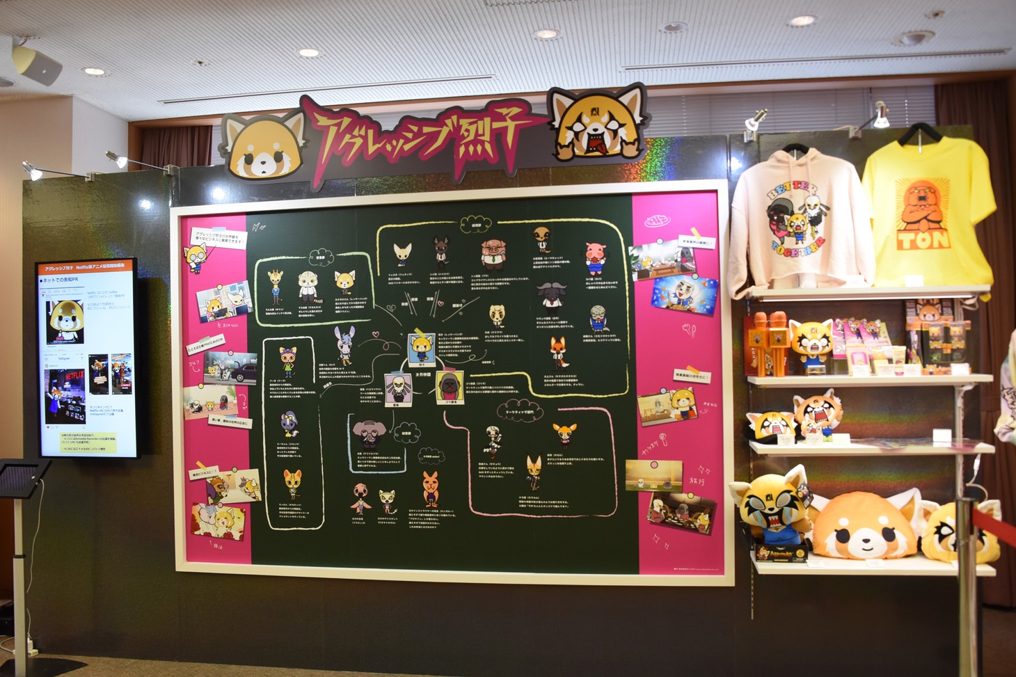 「アグレッシブ烈子」展示の様子。