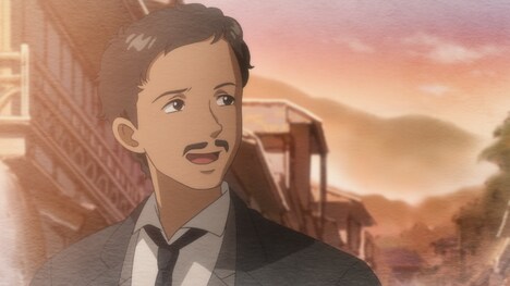 アニメ「火の鳥“道後温泉編”」第2話「子規と漱石」より、夏目漱石。