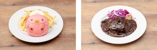 左から「まよいバーガー」「ヴァンプカレー」。