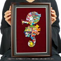 「タツノコプロキャラクター額装ピンバッジセット」すべてのバッジを組み合わせた様子。