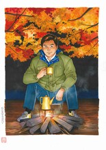 弘兼憲史のイラスト。