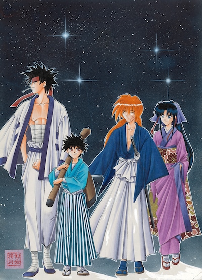 「仲間とは」に展示されるカラー原画。(c)和月伸宏/集英社