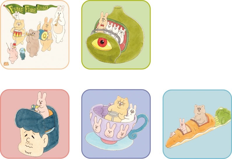 ハンドタオル（5種）
