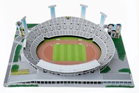 旧国立競技場のペーパークラフト組立図。