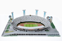 旧国立競技場のペーパークラフト組立図。