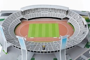 旧国立競技場のペーパークラフト組立図。