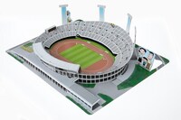 旧国立競技場のペーパークラフト組立図。