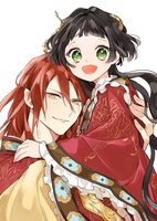 次号よりスタートする新連載、石田リンネ原作による青井みと「十三歳の誕生日、皇后になりました」のカット。