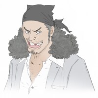 黒ひげのキャラクターデザイン画。