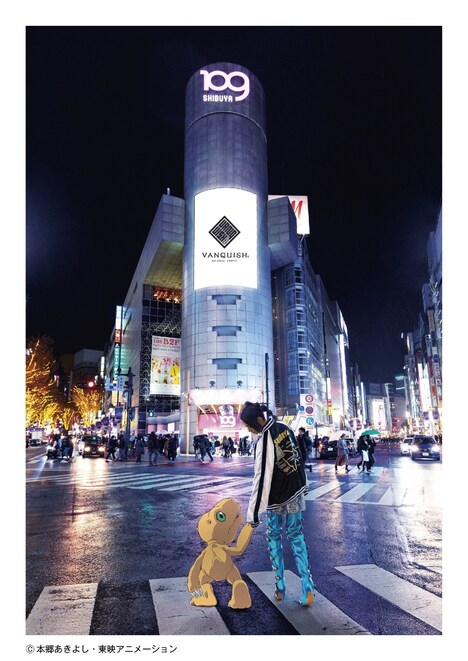 「デジモンアドベンチャー LAST EVOLUTION 絆」×VANQUISHのビジュアル。