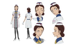 石岡エリー（CV：浜辺美波）。芝浜駅と新名古屋駅を結ぶ真空超電導リニアの、25歳の客席担当。自称・リニアスタッフのアイドル。元気で明るい性格だが、WSG（ワールド・スポーツ・ゲームス）のサプライズ演出の話を説明会でしゃべってしまうという、抜けている一面もある。