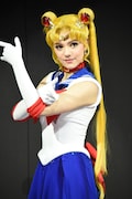 セーラームーン/月野うさぎに扮するエフゲニア・メドベージェワ。