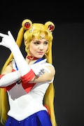 セーラームーン/月野うさぎに扮するエフゲニア・メドベージェワ。