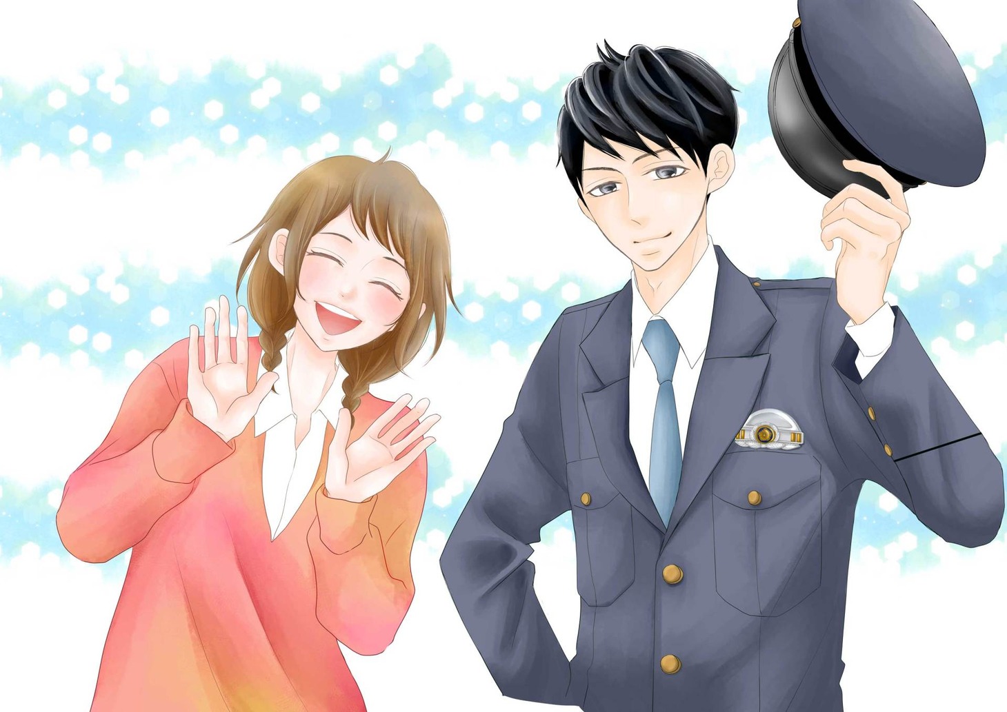 「PとJK」扉イラスト。