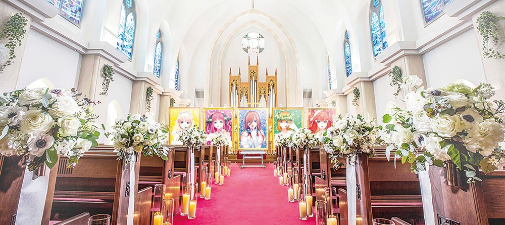 花嫁の絵の展示イメージ。