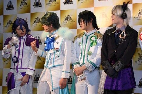 舞台「KING OF PRISM -Shiny Rose Stars-」会見の様子。