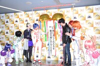 舞台「KING OF PRISM -Shiny Rose Stars-」会見の様子。