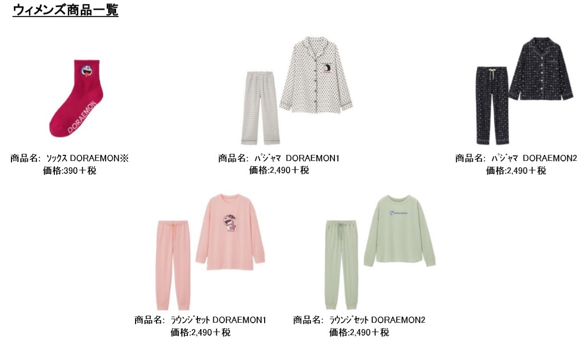 「GU＋ASOKO de ドラえもん」アイテム