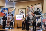 「TEZUKA2020」の新作マンガお披露目イベントの様子。