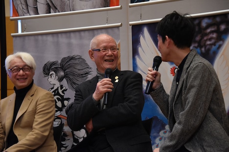 「TEZUKA2020」の新作マンガお披露目イベントの様子。