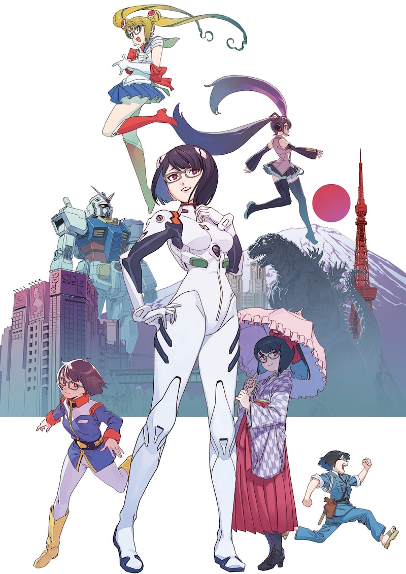 「MANGA都市TOKYO ニッポンのマンガ・アニメ・ゲーム・特撮2020」キービジュアル（イラストレーション：吉成曜） (c)Crypton Future Media, INC. www.piapro.net　(c)カラー　(c)武内直子・PNP・東映アニメーション　(c)秋本治・アトリエびーだま／集英社　(c)創通・サンライズ　TM & (c) TOHO CO., LTD.　(c)TOKYO TOWER