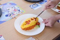 語尾を真っ二つにする様子。