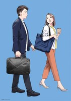 浦沢直樹が描き下ろしたSamsonite REDのイメージビジュアル。