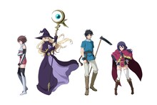 左から箱崎紅末（CV：和氣あず未）、新堂衣宇（CV：久保田梨沙）、四谷友助（CV：上村祐翔）、時舘由香（CV：小市眞琴）。