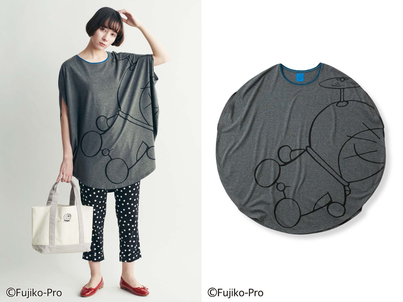 「ドラえもん まんまるプリントTシャツ」