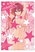 月刊ドラゴンエイジ4月号付録の「トリニティセブン 7人の魔書使い」クリアファイル。