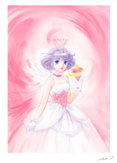 高田明美による「魔法の天使 クリィミーマミ」のイラスト「Pink Coronet」。(c)ぴえろ