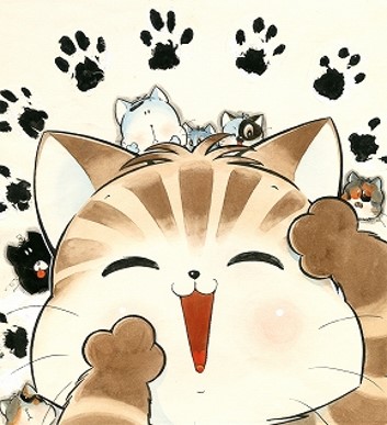 「ミーくん」版画 (c)松本零士