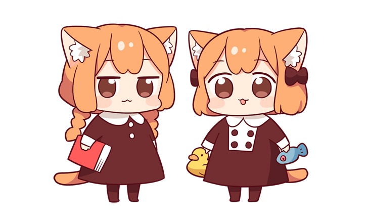 「うめともものふつうの暮らし」カット
