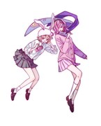 槙ようこが描いたキャロットとレイジュ。