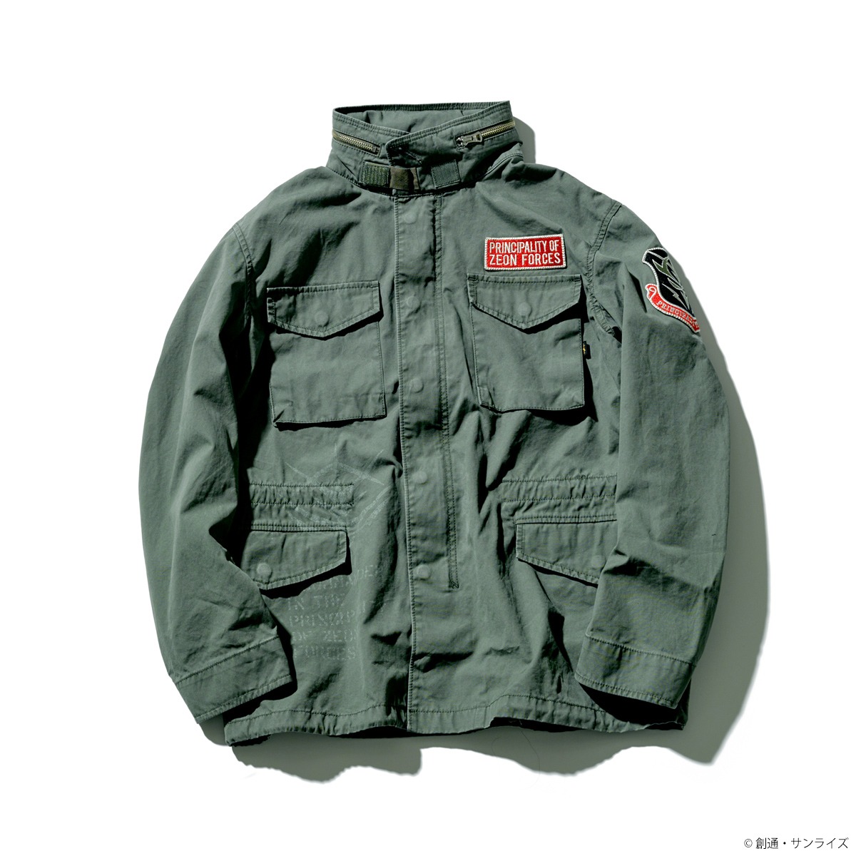 「STRICT-G × ALPHA INDUSTRIES M-65 フィールドジャケット 『機動戦士ガンダム』 ”ジオン軍 ランバ・ラル隊”モデル」