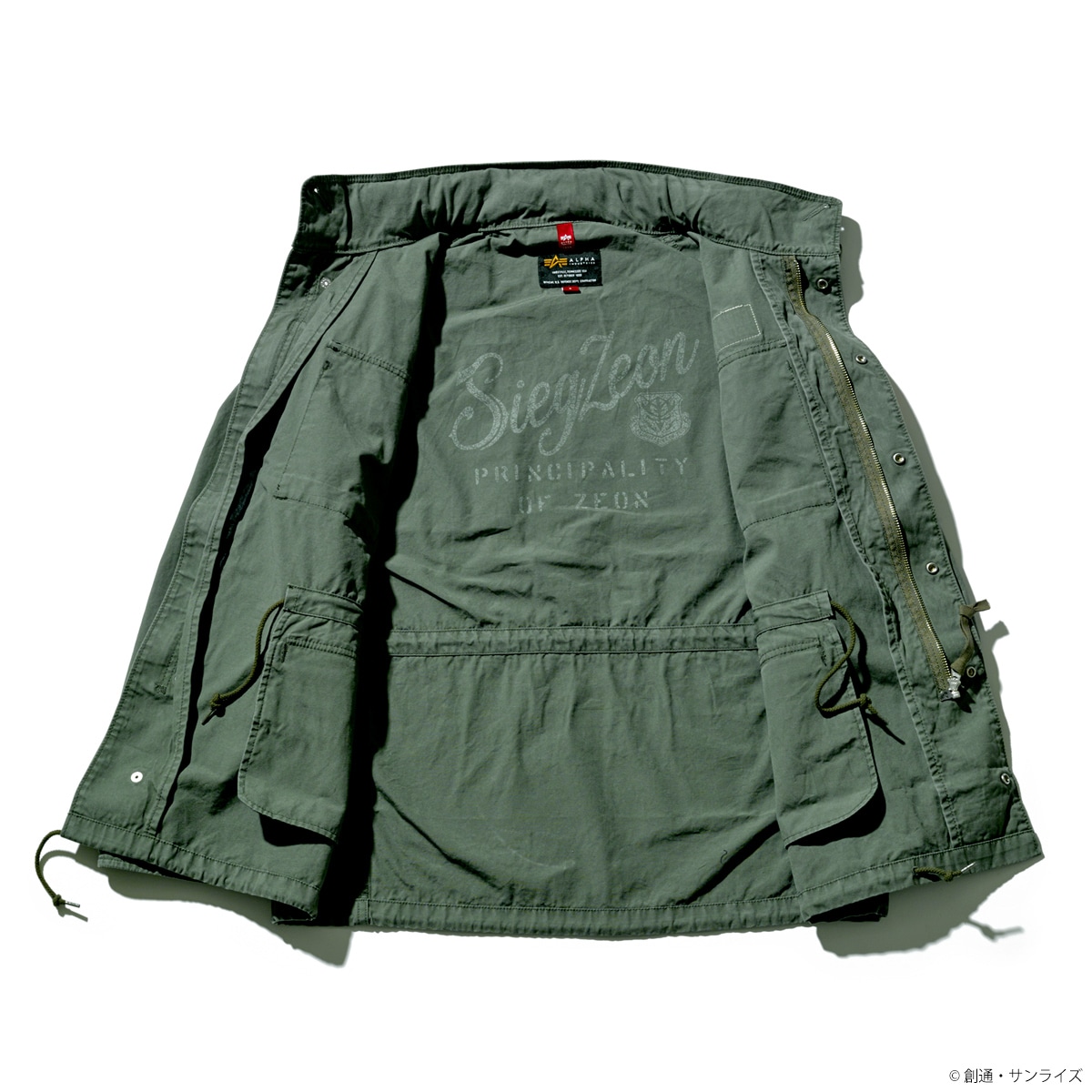 「STRICT-G × ALPHA INDUSTRIES M-65 フィールドジャケット 『機動戦士ガンダム』 ”ジオン軍 ランバ・ラル隊”モデル」