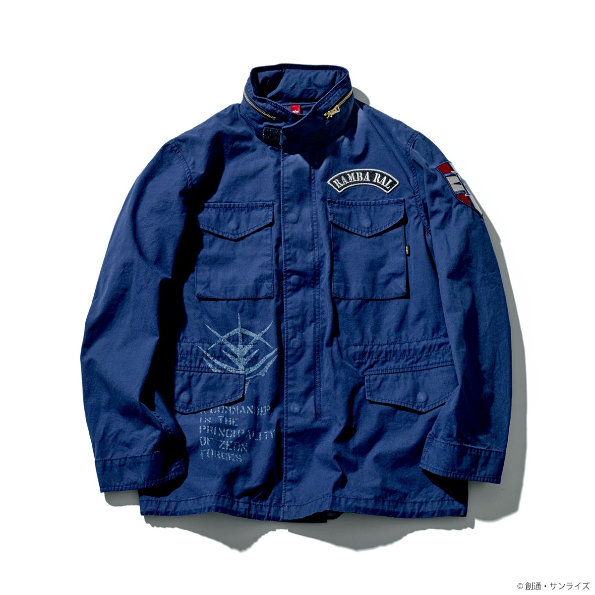 「STRICT-G × ALPHA INDUSTRIES M-65 フィールドジャケット 『機動戦士ガンダム』 ”ランバ・ラル”モデル」