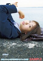 付録として付属する来栖りんのグラビアクリアファイル（ウラ）。