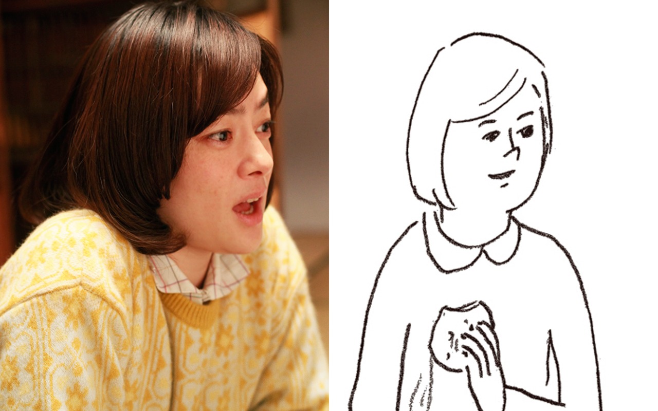 左から市川実日子扮する山田さん、原作の山田さん。 (c)テレビ東京・(c)ほしよりこ／マガジンハウス