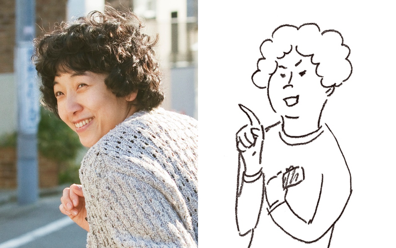 左から安藤サクラ扮する怖がりの奥さん、原作の怖がりの奥さん。 (c)テレビ東京・(c)ほしよりこ／マガジンハウス