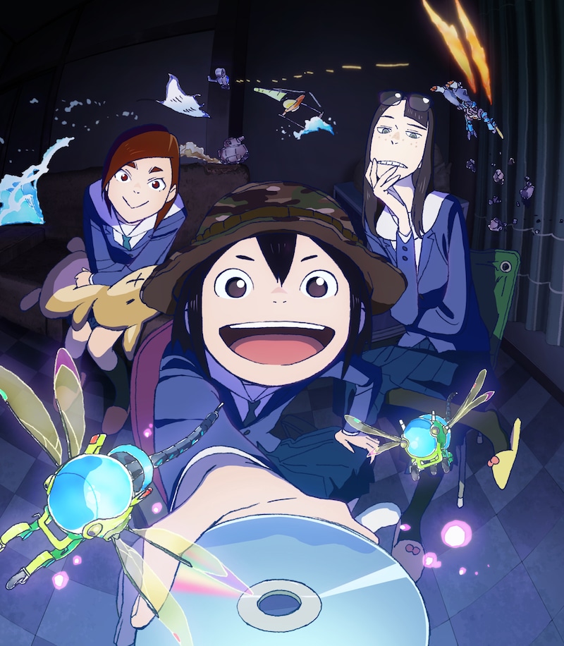 TVアニメ「映像研には手を出すな！」BD-BOXの浅野直之描き下ろしジャケット。