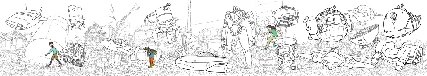 BD-BOXに付属する大童澄瞳描き下ろしアウターボックスのイラスト。