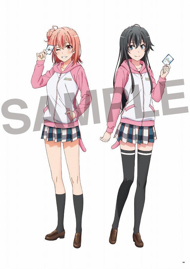 「やはり俺の青春ラブコメはまちがっている。続」イラスト集のサンプル画像。