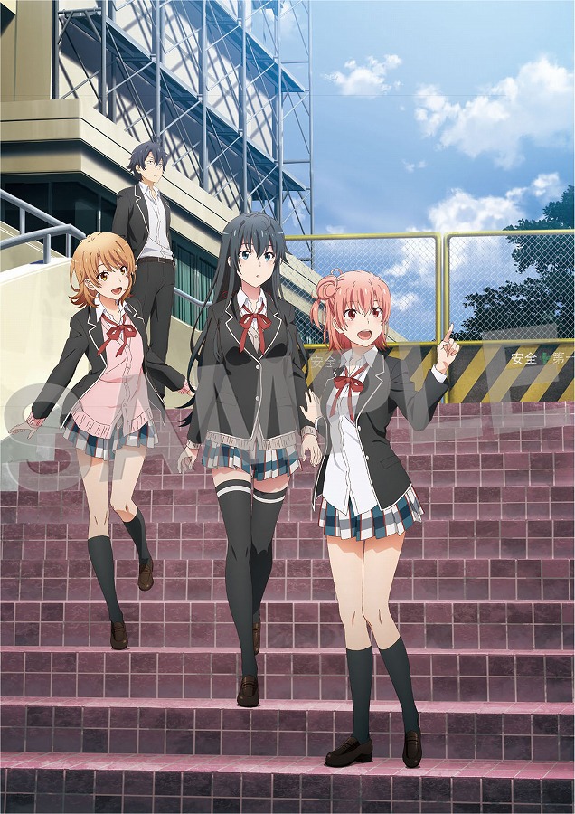 「やはり俺の青春ラブコメはまちがっている。続」イラスト集のサンプル画像。