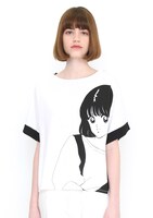 ショートスリーブTシャツ「南」の着用イメージ。