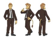 フリー（CV：木村昴）のキャラクター設定画。